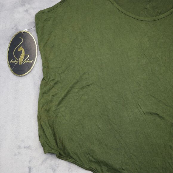 Baby Phat Swimsuit Womens 3X Green Rayon Spandex Logo Printed Tank One Piece - Picture 14 of 16